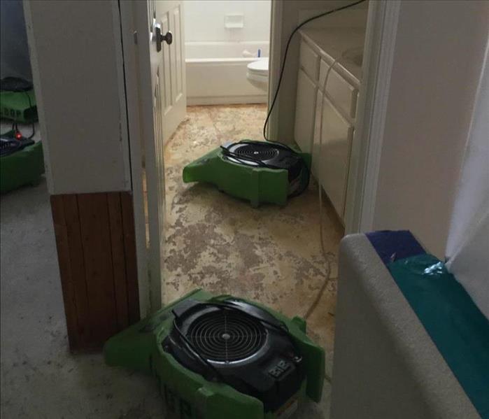 Drying equipment in bathroom.