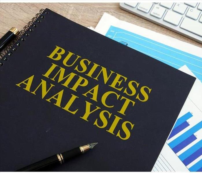 Business impact analysis (BIA) on a office desk.